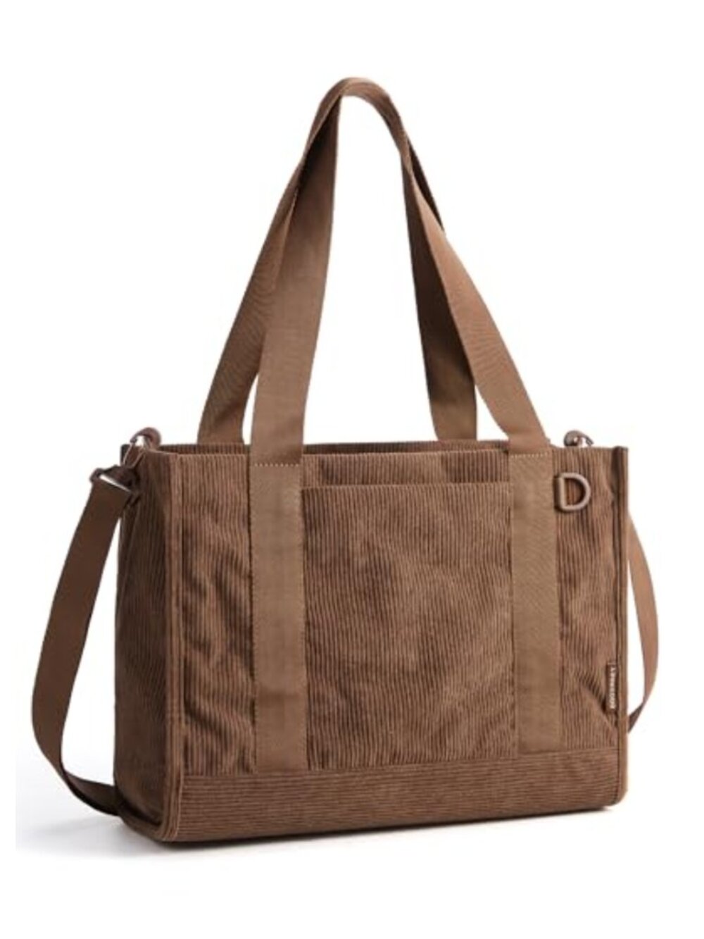 Corduroy Tote Bag Fits 14" Laptop 40oz Tumbler Zip Work Travel